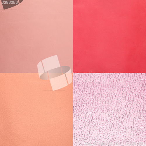 Image of Set of pink leather samples