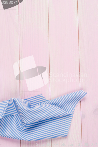 Image of Blue towel over table