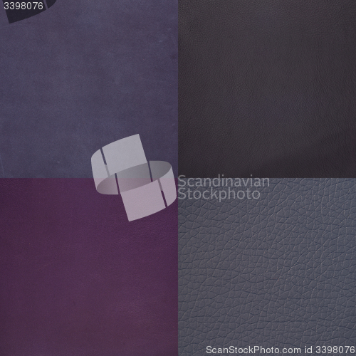 Image of Set of purple leather samples