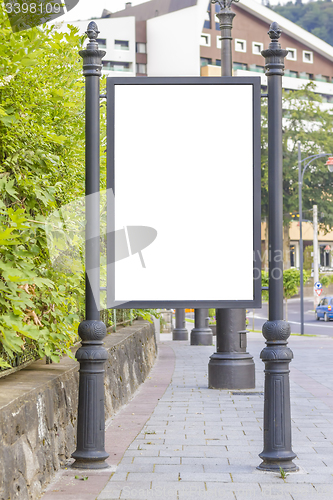 Image of Empty billboard in city center