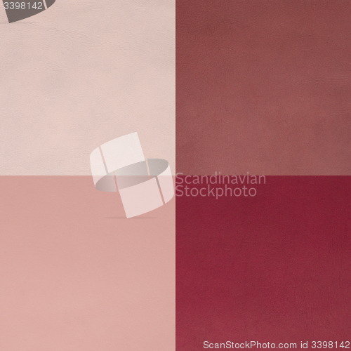 Image of Set of pink leather samples