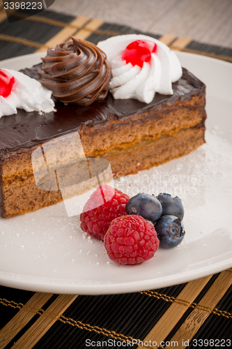 Image of Piece of chocolate cake