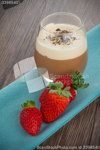 Image of Chocolate mousse and strawberries