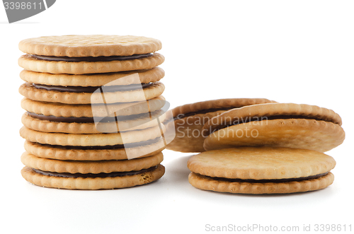 Image of Sandwich biscuits with chocolate filling