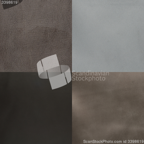 Image of Set of grey leather samples