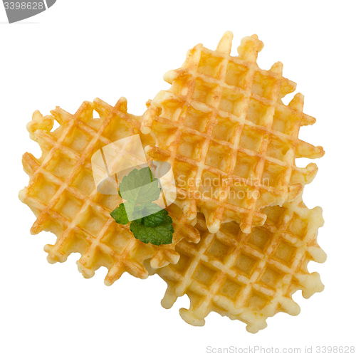 Image of Pile of sweet waffles