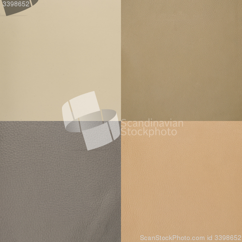 Image of Set of beige leather samples