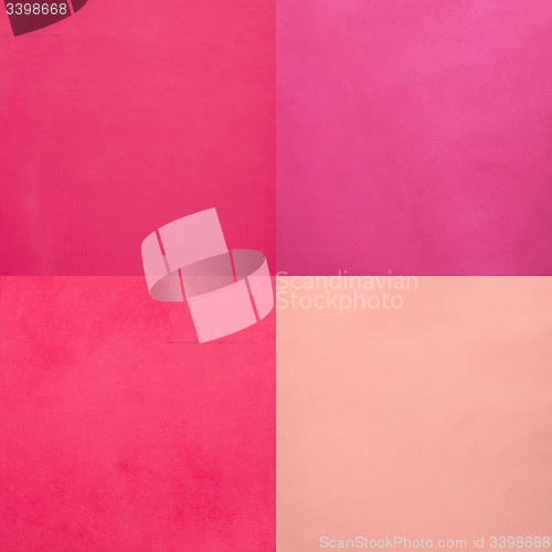 Image of Set of pink leather samples