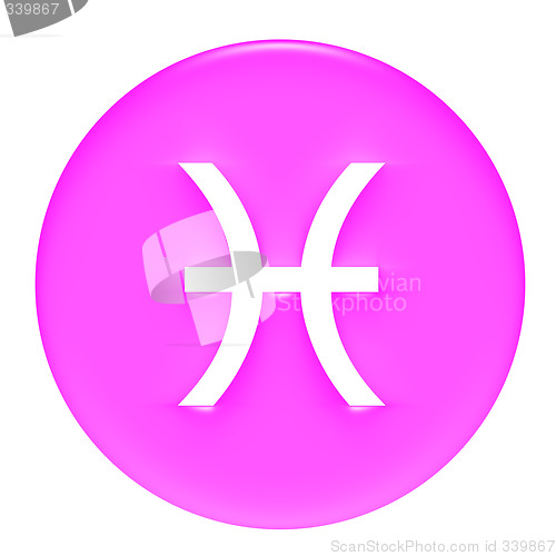 Image of Pisces 3D Pink Gel Framed