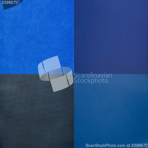 Image of Set of blue leather samples