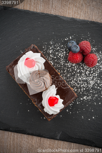 Image of Piece of chocolate cake