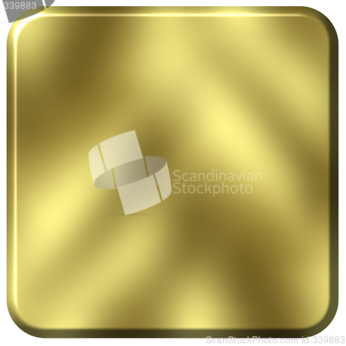 Image of 3D Golden Square with rounded edges