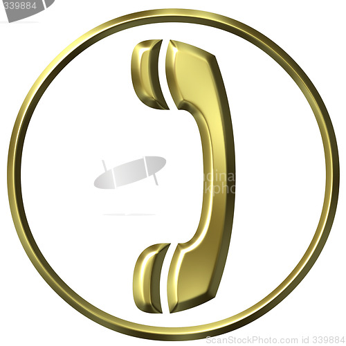 Image of 3D Golden Telephone Sign