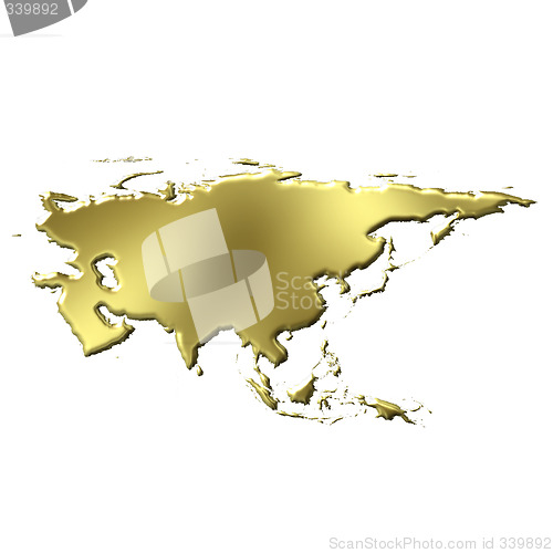 Image of Asia 3D Golden Map