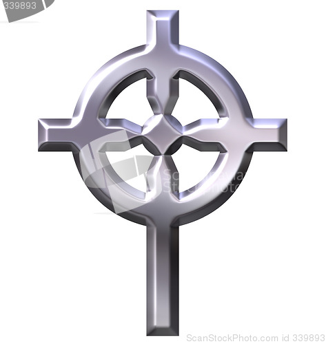 Image of 3D Silver Celtic Cross