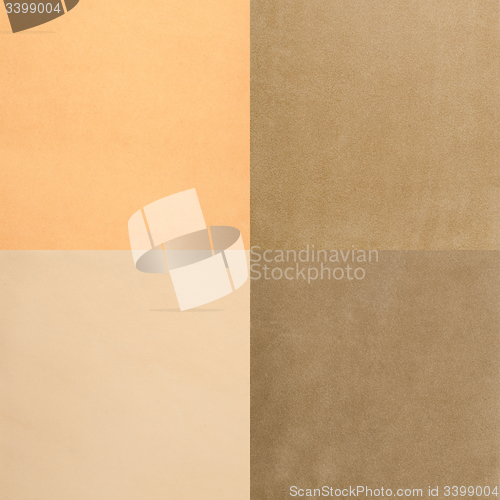 Image of Set of beige leather samples