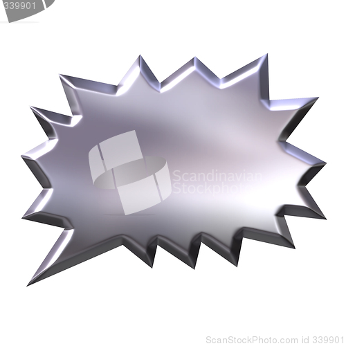 Image of 3D Silver Shout Bubble