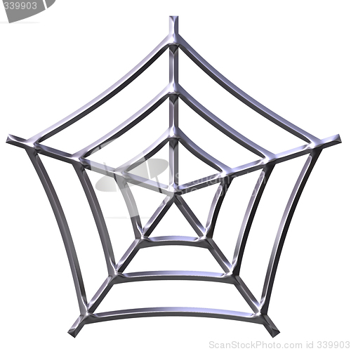 Image of 3D Silver Spider Web