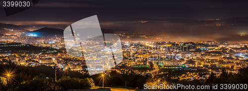 Image of Braga cityscape at night