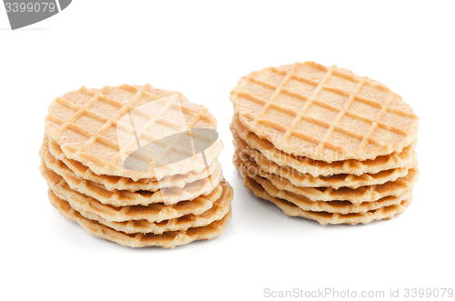 Image of Pile of sweet waffles