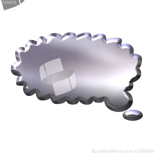 Image of 3D Silver Thought Bubble