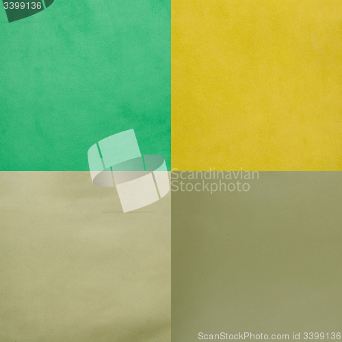 Image of Set of green leather samples