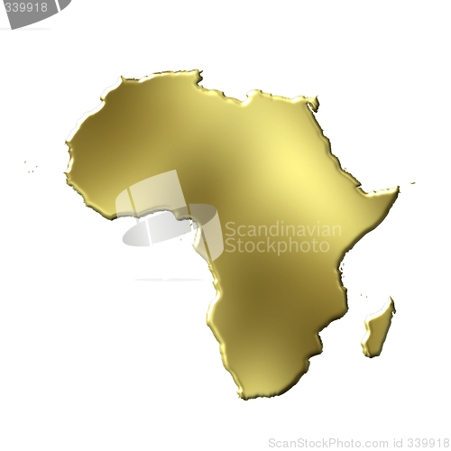 Image of Africa 3D Golden Map