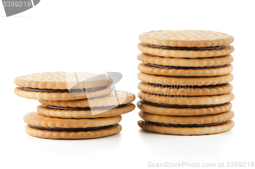 Image of Sandwich biscuits with chocolate filling