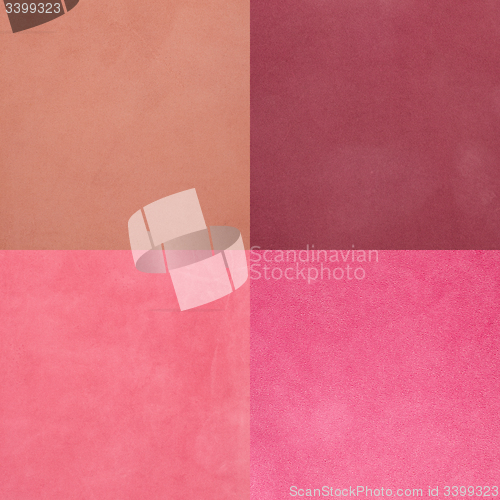 Image of Set of pink leather samples