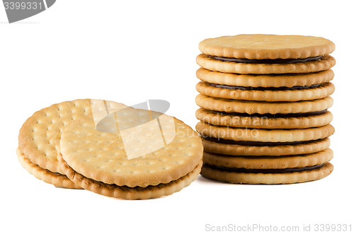 Image of Sandwich biscuits with chocolate filling