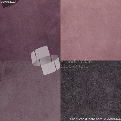 Image of Set of purple leather samples