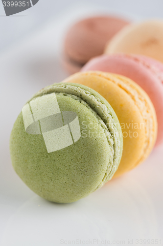 Image of Macarons on a white plate