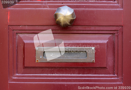 Image of Door knob and letter slot