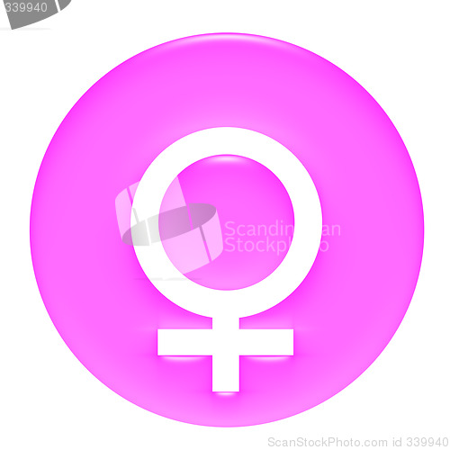 Image of Female Symbol 3D Pink Gel Framed