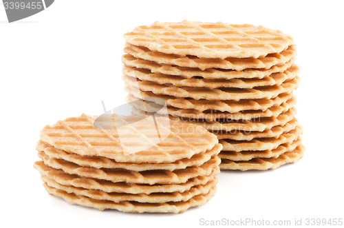 Image of Pile of sweet waffles