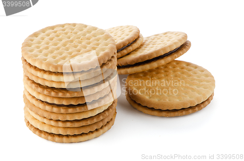 Image of Sandwich biscuits with chocolate filling