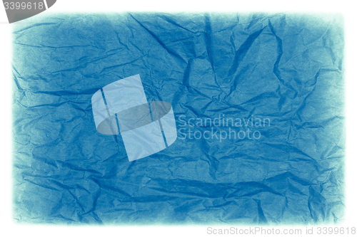 Image of Blue crumpled paper texture