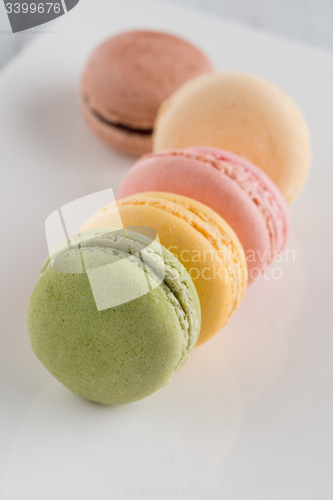 Image of Macarons on a white plate