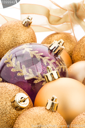 Image of Golden christmas balls