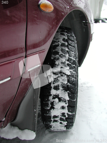 Image of Tyre in Snow