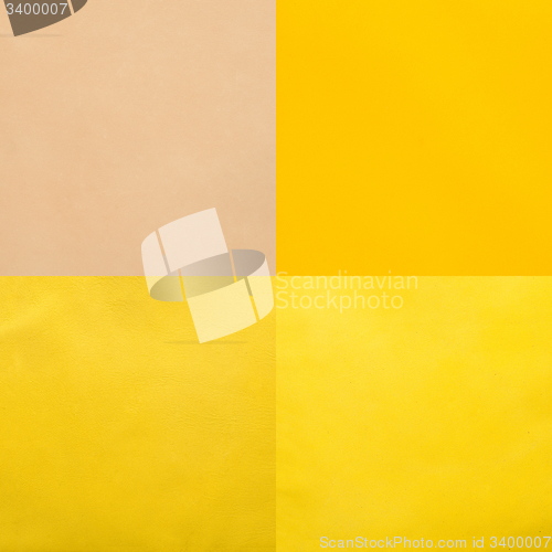 Image of Set of yellow leather samples