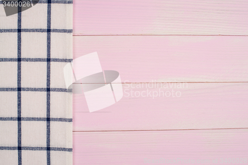 Image of Blue towel over table