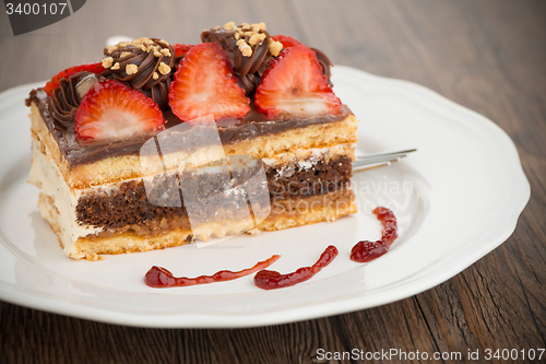 Image of Chocolate strawberry cake 