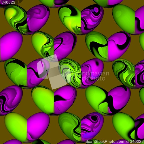 Image of Abstract  hearts 3d background