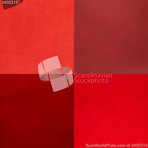 Image of Set of red leather samples