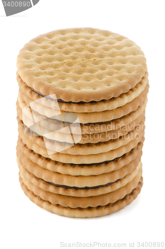 Image of Sandwich biscuits with chocolate filling