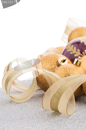 Image of Golden christmas balls