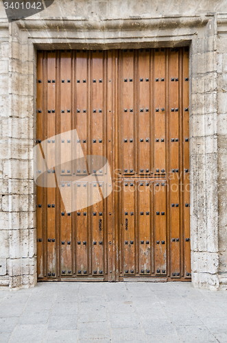 Image of Old wooden entrance door