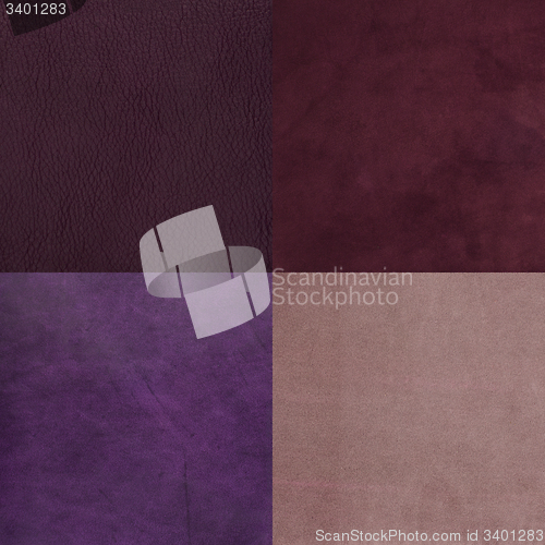 Image of Set of purple leather samples