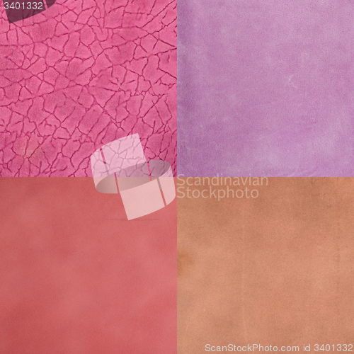 Image of Set of pink leather samples